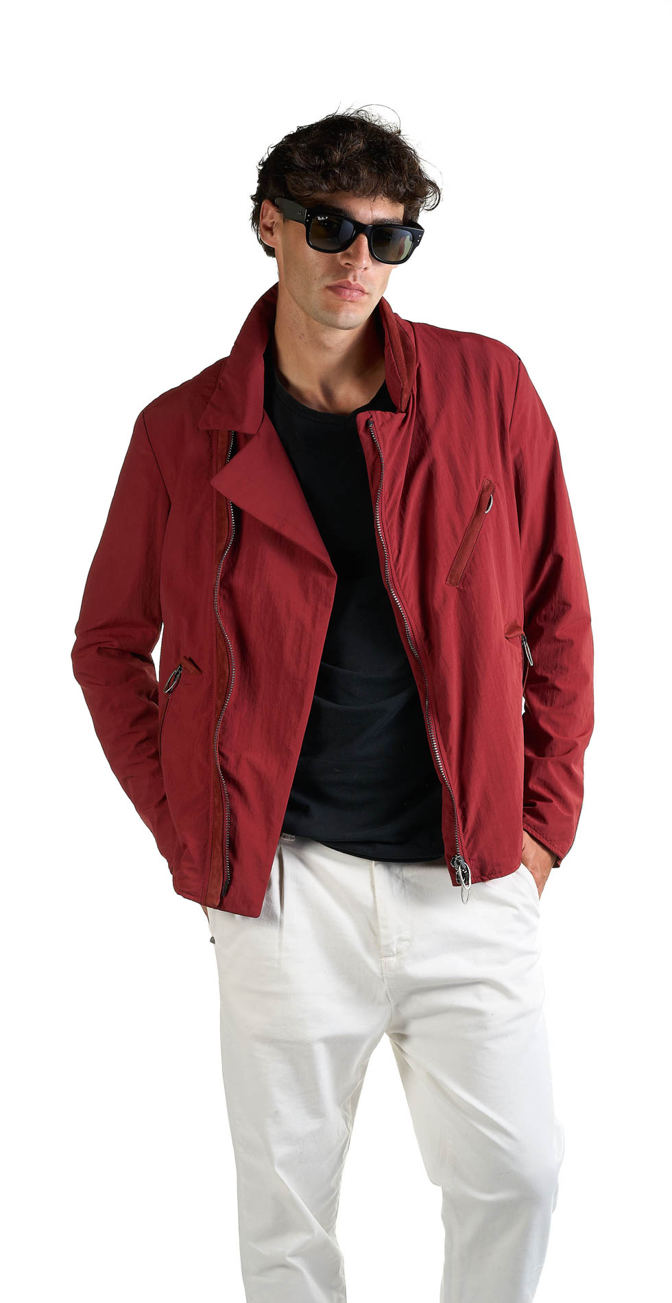 DANIELE BASTA LEATHER AND SILVER JACKET